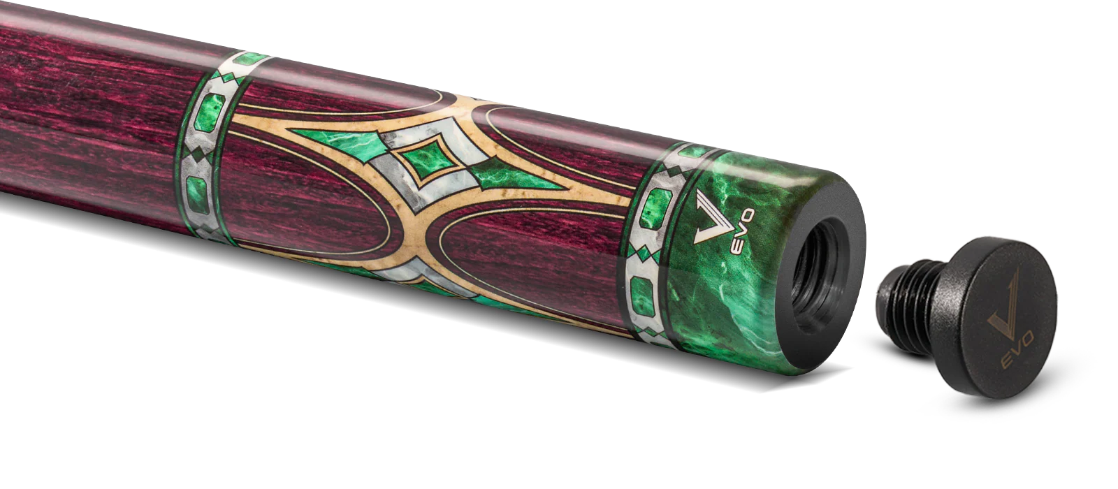 EVO Royale Garnet Crest No Wrap Pool Cue - Image 5