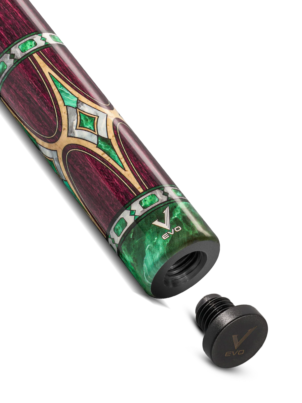 EVO Royale Garnet Crest No Wrap Pool Cue - Image 6