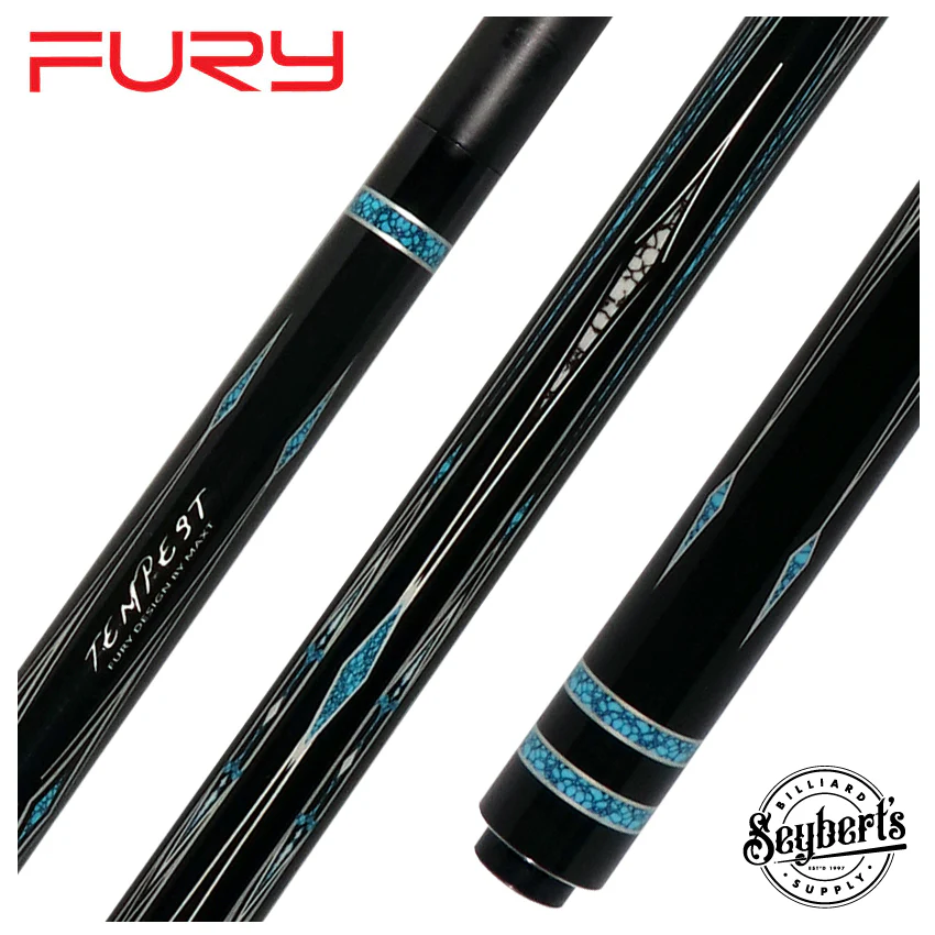 Fury Tempest No Wrap Pool Cue with Carbon Fiber Shaft - FUAF2