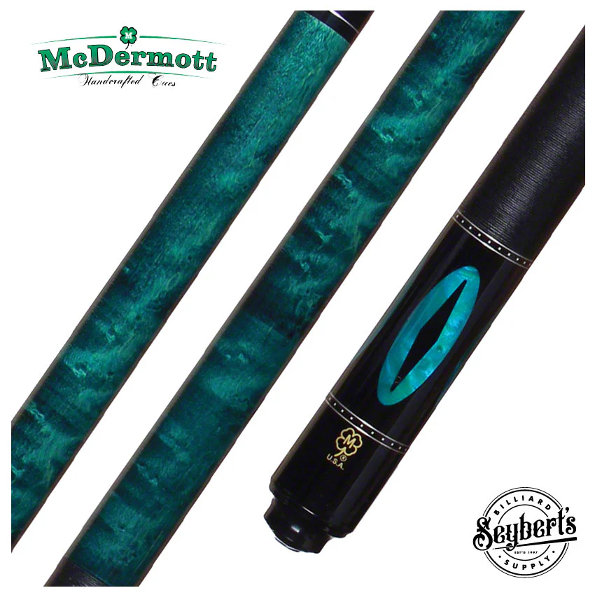 McDermott G Series Teal Stained Maple with Teal Pearl Inlays Pool Cue - G213