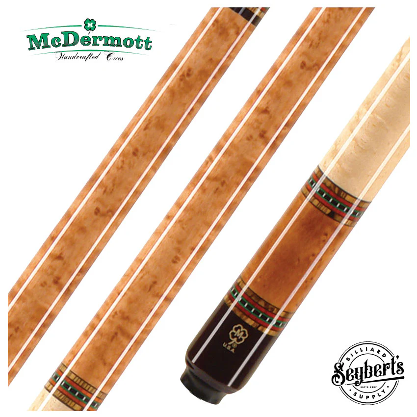 McDermott G Series Light Cherry Stained Birdseye Maple Pool Cue - G229