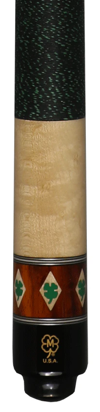 McDermott G Series Dark Cherry Stained Maple with Green Clover Inlays Pool Cue - G331 - Image 3