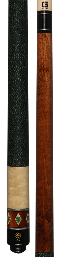 McDermott G Series Dark Cherry Stained Maple with Green Clover Inlays Pool Cue - G331 - Image 4