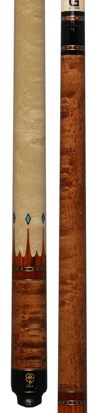 McDermott G Series Dark Cherry Stained Maple with Birdseye Maple Wrapless Pool Cue - G407 - Image 3