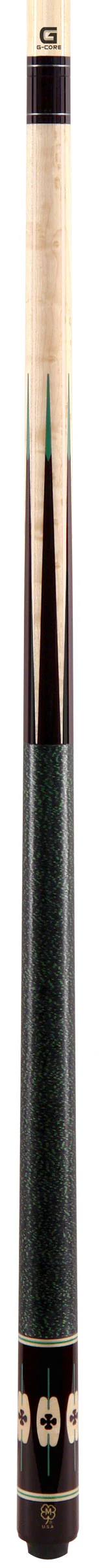 McDermott G Series Birseye Maple Forearm with Black and Green Points Pool Cue - G413 - Image 2