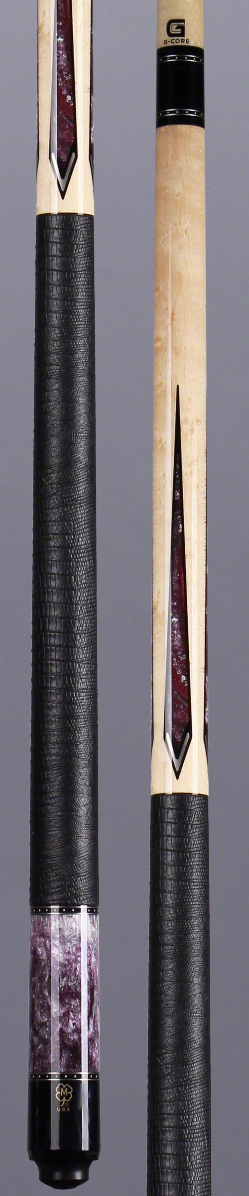 McDermott G Series Birdseye Maple with Violet Storm Purple Pearl Points Pool Cue - G430 - Image 3