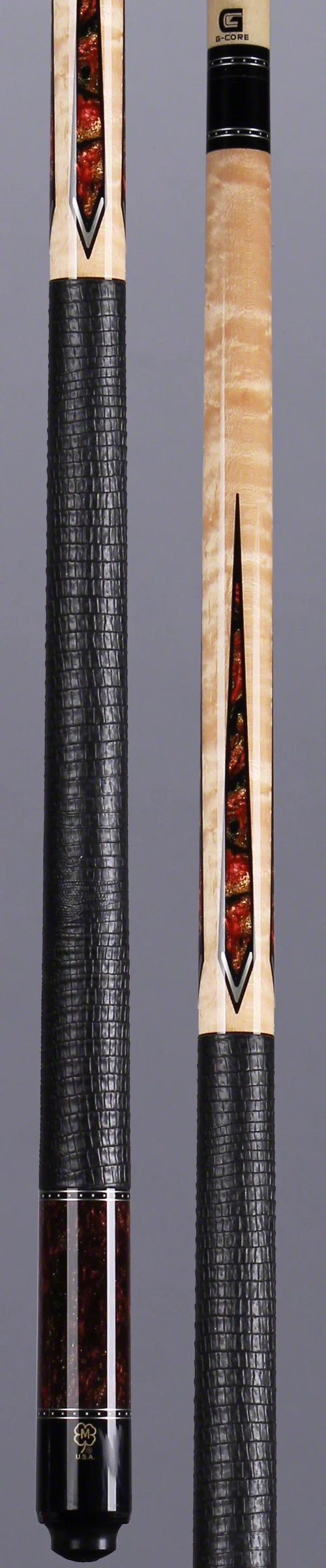 McDermott G Series Birdseye Maple with Midnight Glow Gold Pearl Points Pool Cue - G431 - Image 3