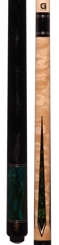 McDermott G Series Birdseye Maple with Alpha Quartz Gold Pearl Points Pool Cue - G434 - Image 3