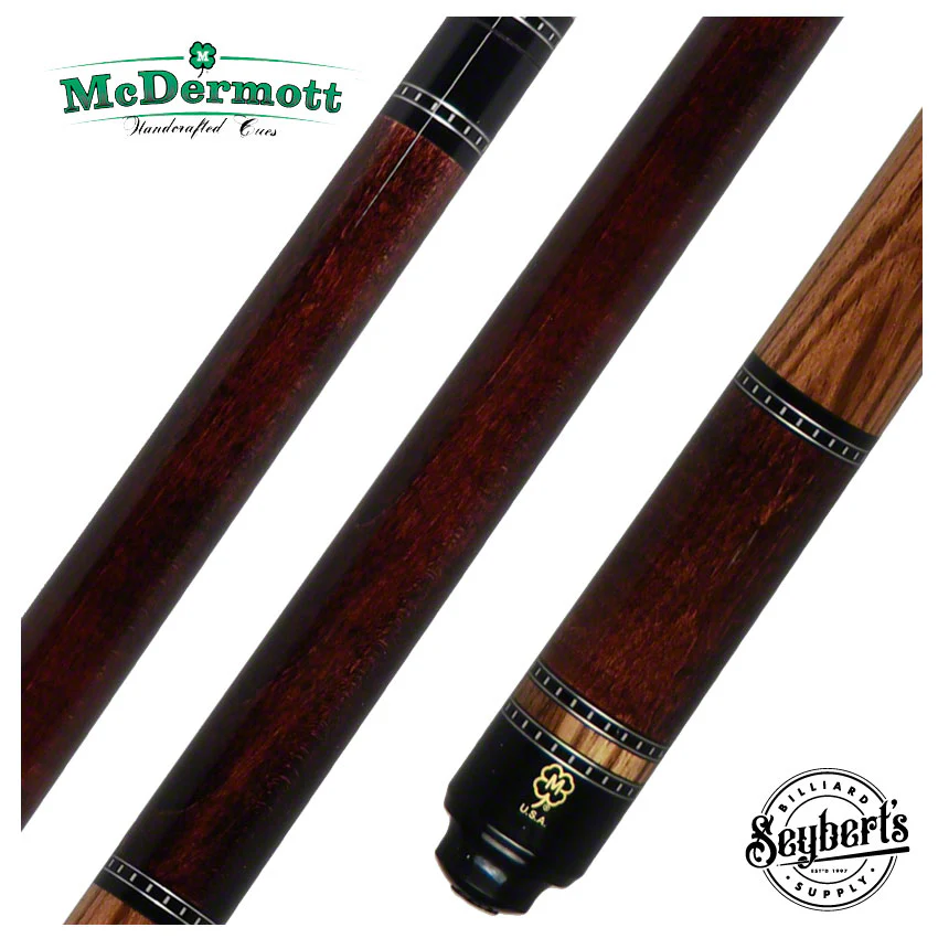 McDermott G Series Dark English Stained Maple with Zebrawood Wrapless Pool Cue - G437