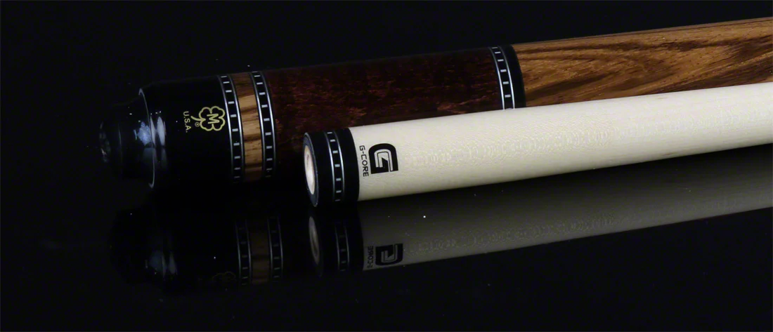McDermott G Series Dark English Stained Maple with Zebrawood Wrapless Pool Cue - G437 - Image 2