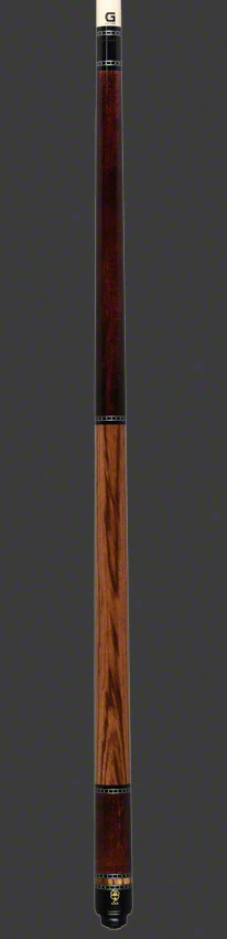 McDermott G Series Dark English Stained Maple with Zebrawood Wrapless Pool Cue - G437 - Image 4