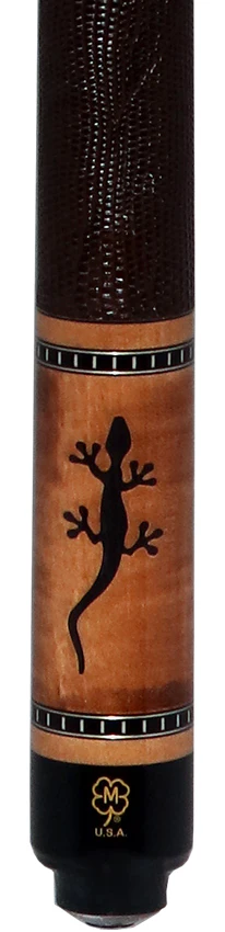 McDermott  G Series Walnut Stained Maple with Black Juma Gecko Inlays Pool Cue - G516 - Image 2