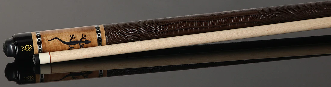 McDermott  G Series Walnut Stained Maple with Black Juma Gecko Inlays Pool Cue - G516 - Image 3