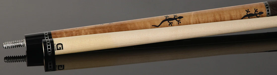 McDermott  G Series Walnut Stained Maple with Black Juma Gecko Inlays Pool Cue - G516 - Image 4