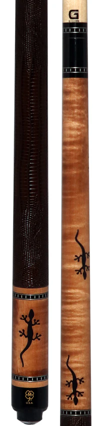 McDermott  G Series Walnut Stained Maple with Black Juma Gecko Inlays Pool Cue - G516 - Image 5
