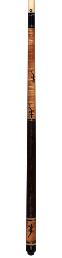 McDermott  G Series Walnut Stained Maple with Black Juma Gecko Inlays Pool Cue - G516 - Image 6
