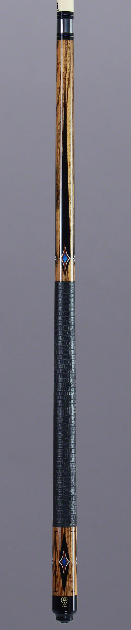 McDermott G Series Bocote Forearm with Black/White/Snakewood/Blue Pearl Points Pool Cue - G608 - Image 2