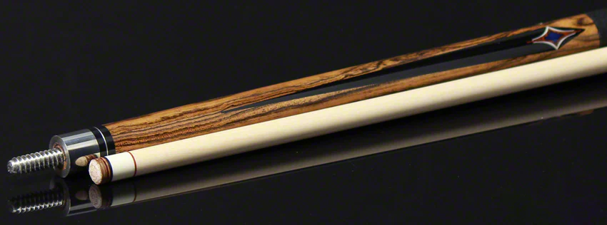 McDermott G Series Bocote Forearm with Black/White/Snakewood/Blue Pearl Points Pool Cue - G608 - Image 3