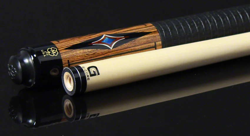 McDermott G Series Bocote Forearm with Black/White/Snakewood/Blue Pearl Points Pool Cue - G608 - Image 4