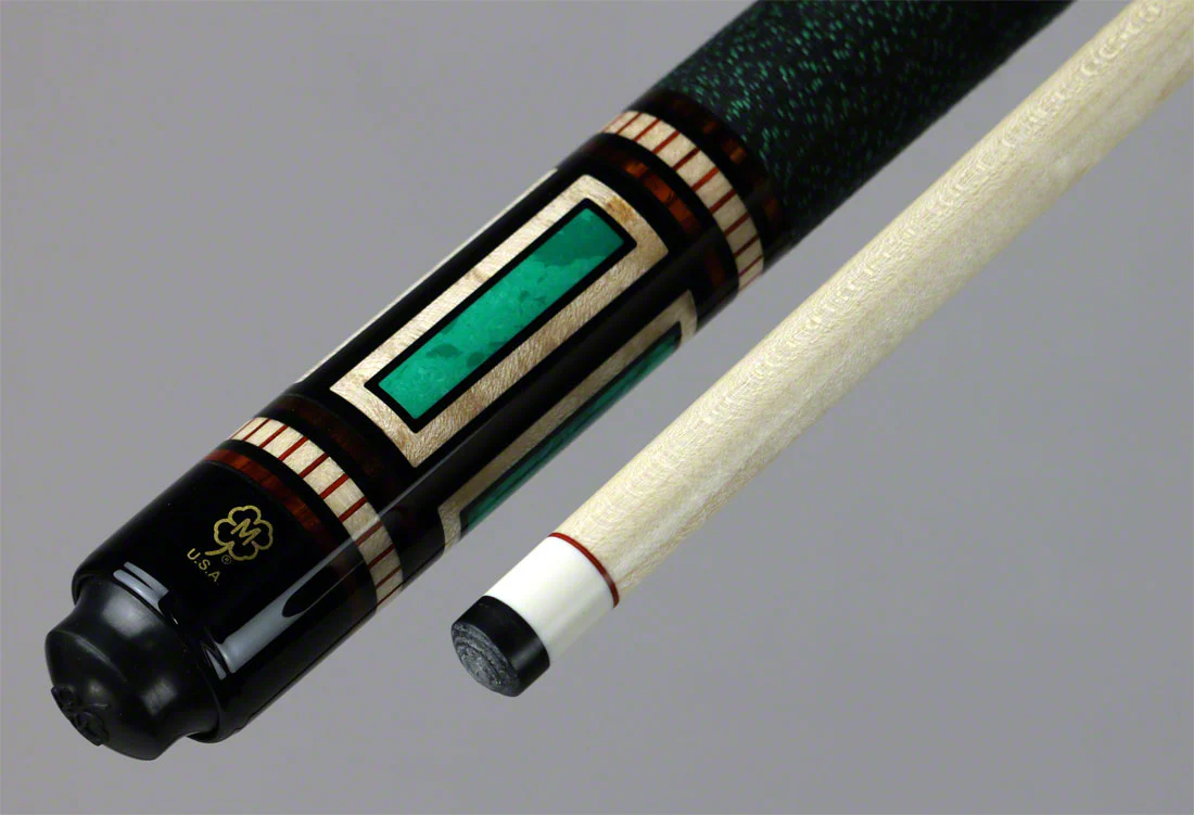 McDermott G Series Rosewood Forearm with Green Lizard and Maple Window Inlays Pool Cue - G612 - Image 5