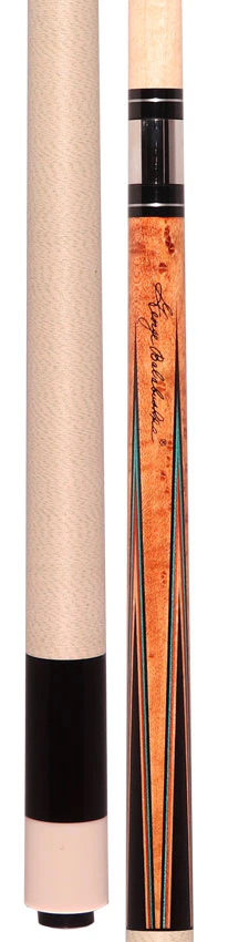 Balabushka GB Series Brown-Stained Birdseye Maple Forearm and Ebony Points and Buttsleeve Pool Cue with Irish Linen Wrap - Image 5