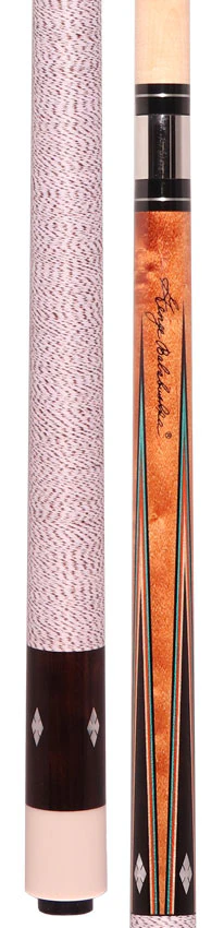 Balabushka GB Series Brown-Stained Birdseye Maple Forearm and Ebony Points with Mother of Pearl Inlays Pool Cue with Irish Linen Wrap - Image 5