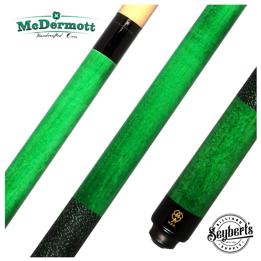 McDermott GS Series Emerald Green Stained Michigan Maple Pool Cue - GS05