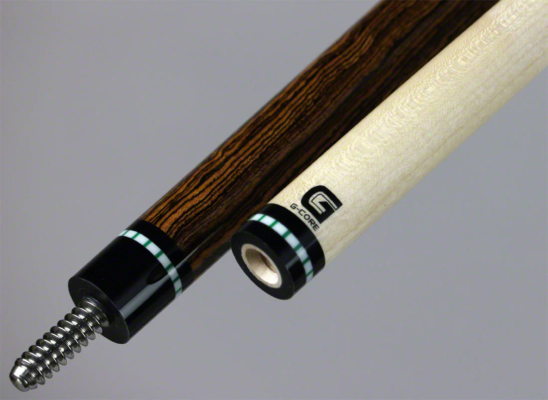 McDermott H Series Bocote Forearm with Malachite/Black/White Urethane Diamond Inlays Pool Cue - H853 - Image 3