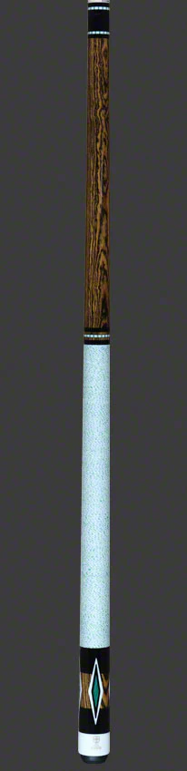 McDermott H Series Bocote Forearm with Malachite/Black/White Urethane Diamond Inlays Pool Cue - H853 - Image 4