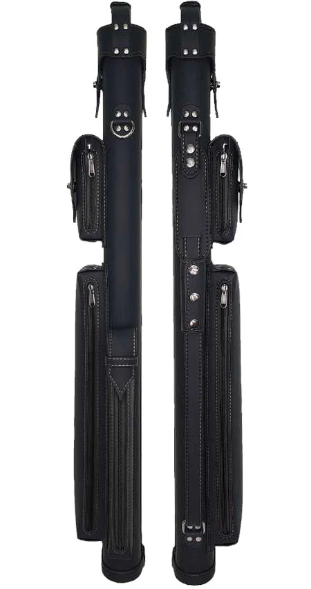 Holly Monochrome Stitched Black Pool Cue Case - HSMBK - Image 4