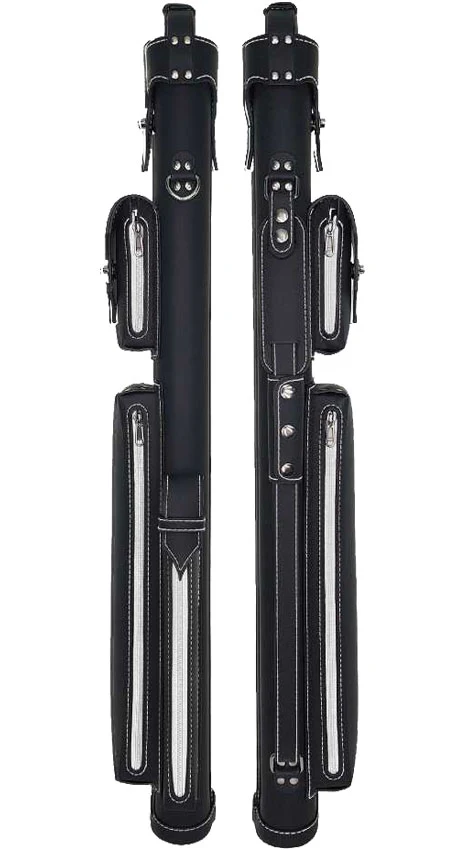 Holly Monochrome Stitched White Pool Cue Case - HSMW - Image 4