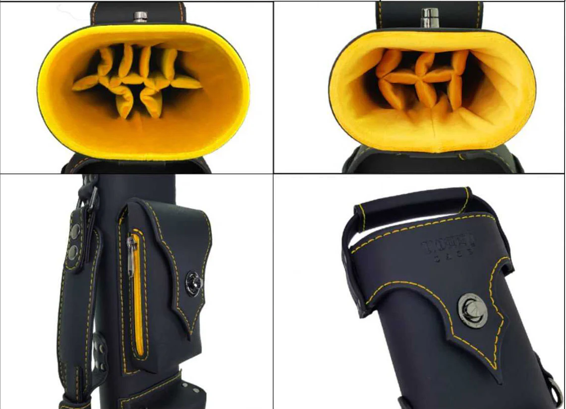 Holly Spectrum Stitched Citrine Pool Cue Case - HSY - Image 4