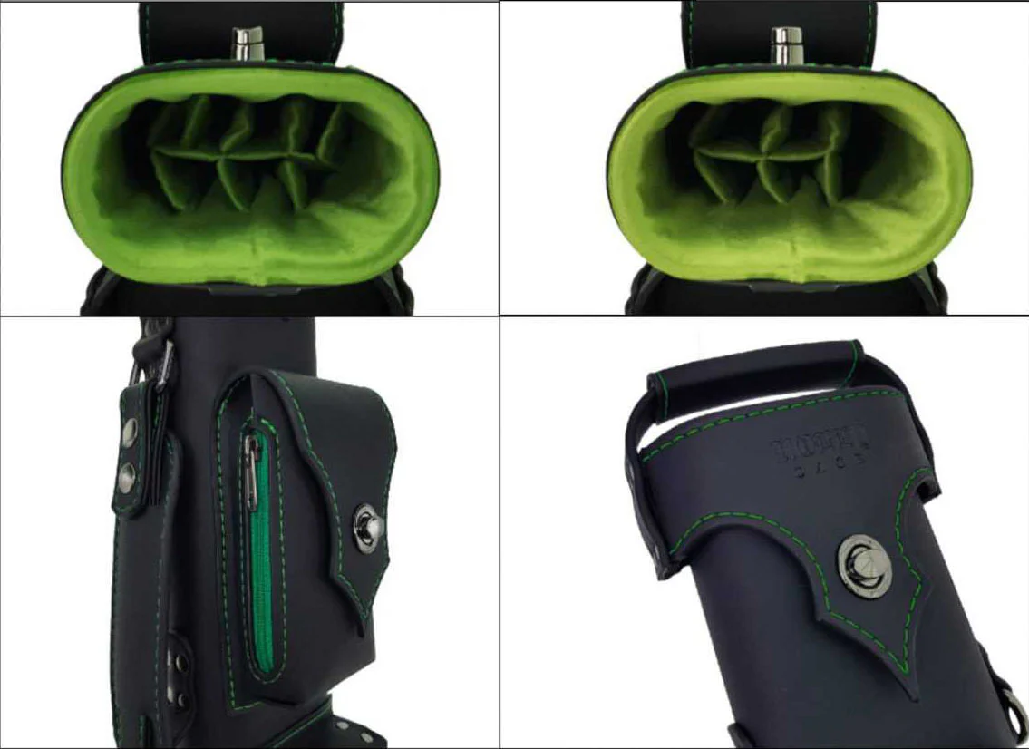 Holly Spectrum Stitched Emerald Pool Cue Case - HSG - Image 4