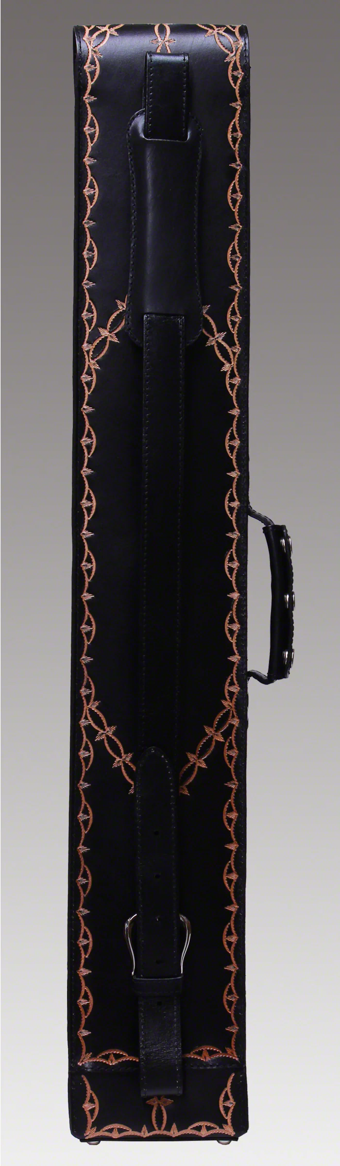 Instroke FIT-A Black Hand Tooled 2x4 Pool Cue Case - FIT24A - Image 3