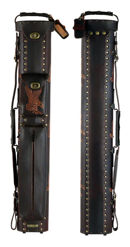 Instroke Saddle Eagle Brown 2x4 Pool Cue Case - 24DBHEAGLE - Image 2