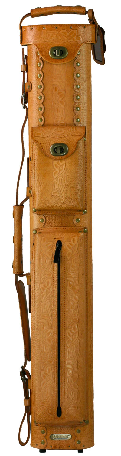 Instroke Saddle B Hand Tooled 3x5 Pool Cue Case - SAD35B - Image 2