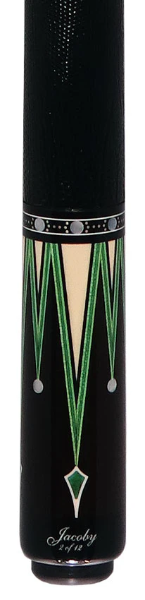 Jacoby Custom Raven Pool Cue - 0917-52LWGRN - Image 2