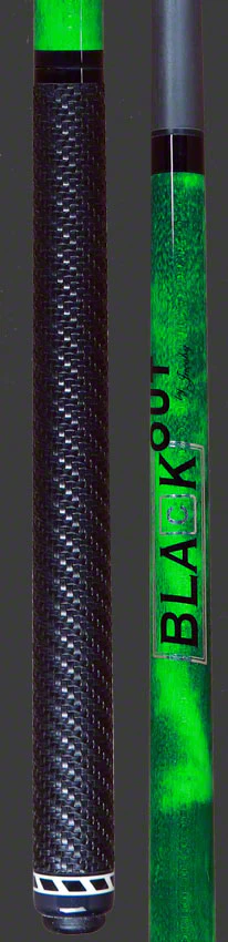Jacoby BlaCkOut Green with Sport Wrap Carbon Fiber Break/Jump Cue - JACBKOUTSGGR - Image 5