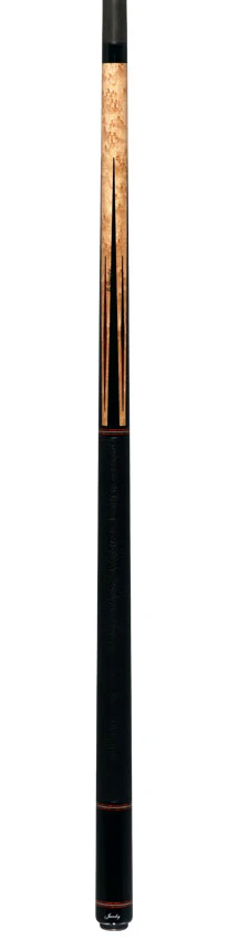 Jacoby Custom Birdseye Maple with Ebony and Cocobolo Points Pool Cue with Black Bull Hide Wrap and Jacoby Black Carbon Shaft - Image 6