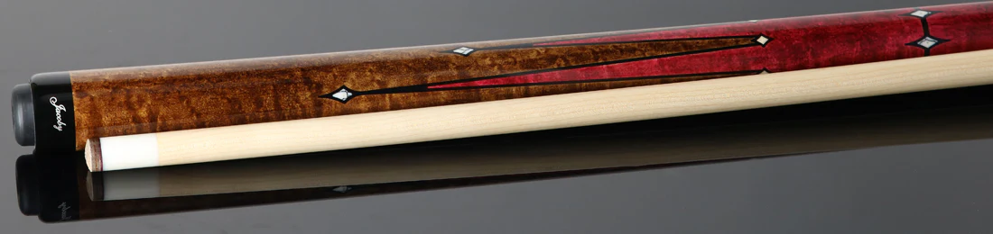 Jacoby Custom Pink-Stained Birdseye Maple with Buffalo Turquoise Play Cue - 0324-121 - Image 2