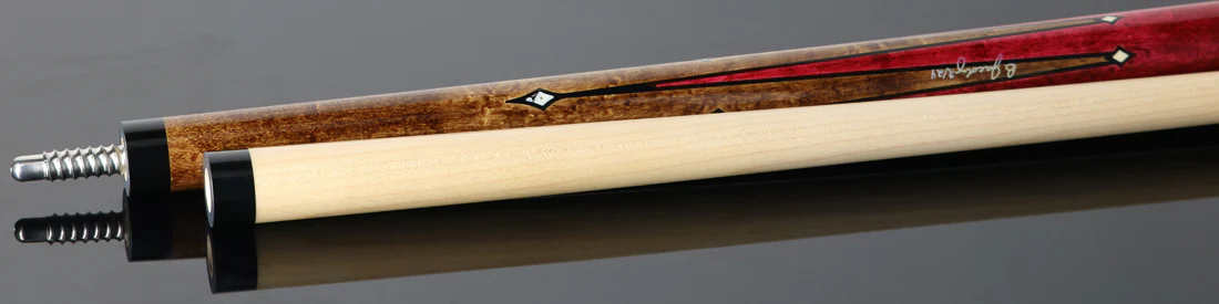 Jacoby Custom Pink-Stained Birdseye Maple with Buffalo Turquoise Play Cue - 0324-121 - Image 3
