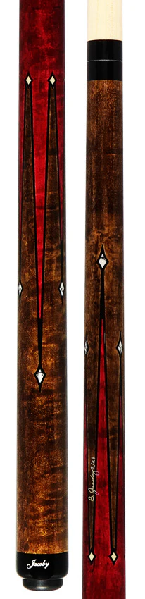 Jacoby Custom Pink-Stained Birdseye Maple with Buffalo Turquoise Play Cue - 0324-121 - Image 5