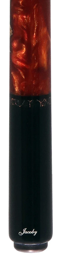 Jacoby Ebony with Copper Pearl Infused Burl Custom No Wrap Pool Cue with 12.30mm Jacoby Black V4 Carbon Shaft - Image 2