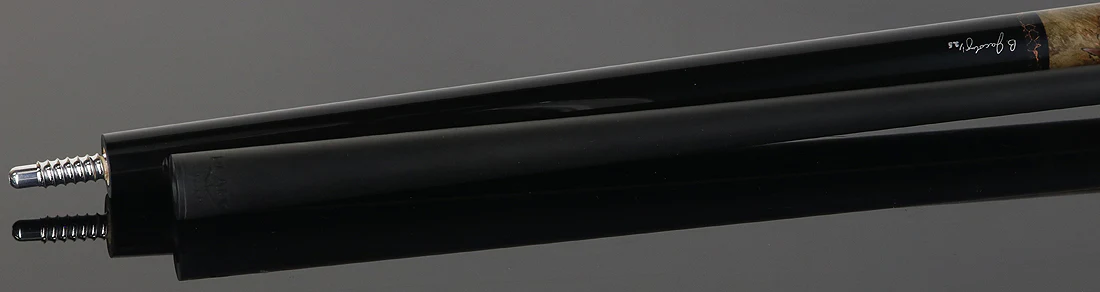 Jacoby Ebony with Copper Pearl Infused Burl Custom No Wrap Pool Cue with 12.30mm Jacoby Black V4 Carbon Shaft - Image 4