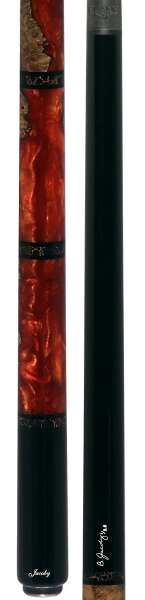Jacoby Ebony with Copper Pearl Infused Burl Custom No Wrap Pool Cue with 12.30mm Jacoby Black V4 Carbon Shaft - Image 5