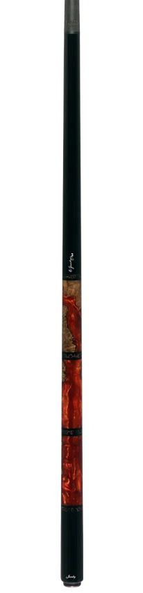 Jacoby Ebony with Copper Pearl Infused Burl Custom No Wrap Pool Cue with 12.30mm Jacoby Black V4 Carbon Shaft - Image 6