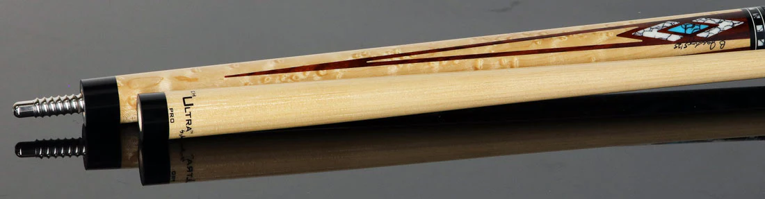 Jacoby HBV2 Series Maple and Cocobolo with White Buffalo Turquoise and Turquoise Inlays Pool Cue - Image 4