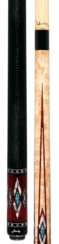 Jacoby HBV2 Series Maple and Cocobolo with White Buffalo Turquoise and Turquoise Inlays Pool Cue - Image 5