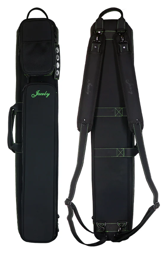 Jacoby Silver Fox Butterfly 2.0 Green 4x8 Soft Pool Cue Case - JCSFB4X8GRN - Image 2