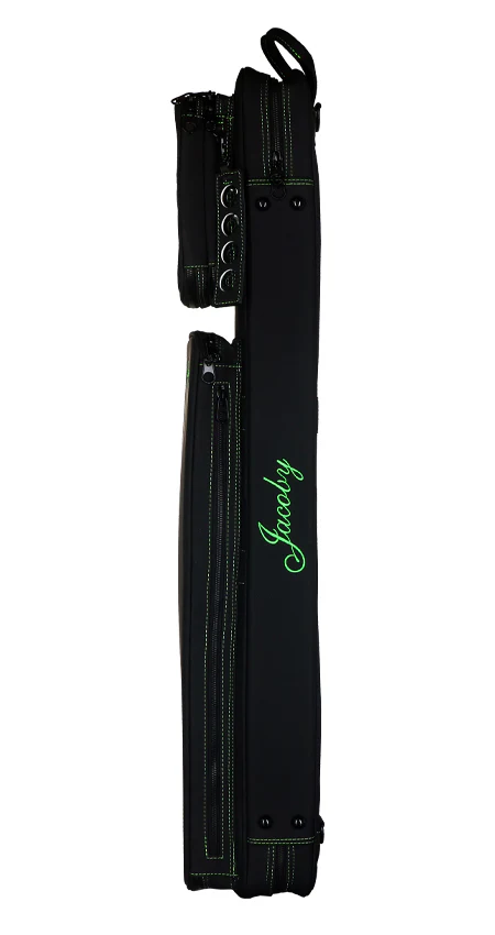 Jacoby Silver Fox Butterfly 2.0 Green 4x8 Soft Pool Cue Case - JCSFB4X8GRN - Image 5